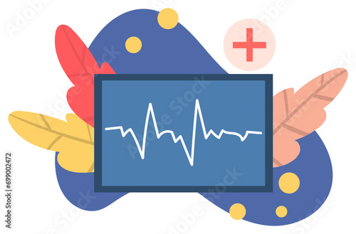 heart rate vector illustration