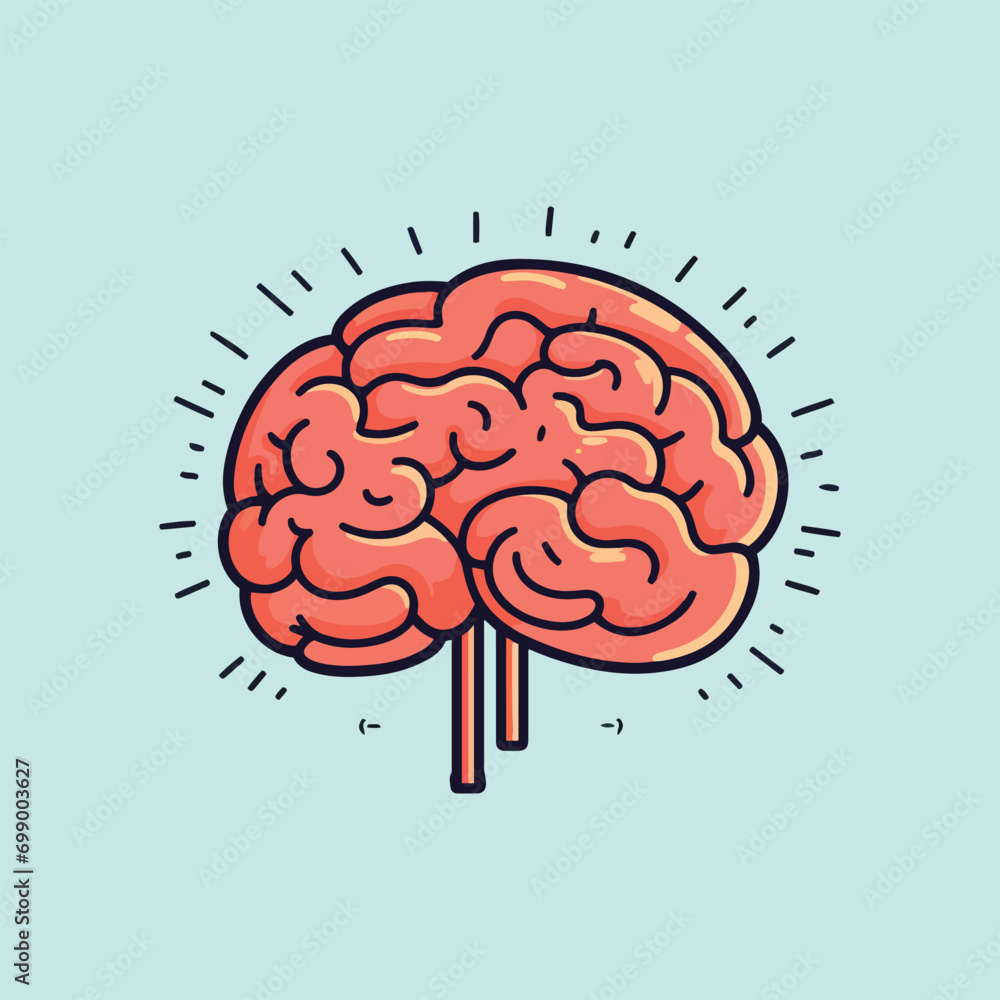 human brain illustration vector on white vector design human brain illustration vector on white vector design