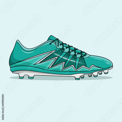 The Illustration of Football Shoes Predator  Blue