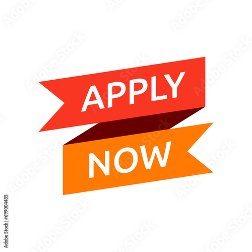 Apply now job submit button icon. Vector apply now button.