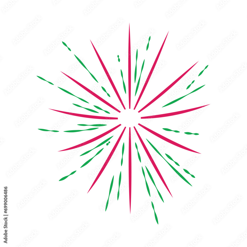 Fireworks display celebration on white background Fireworks display celebration on white background