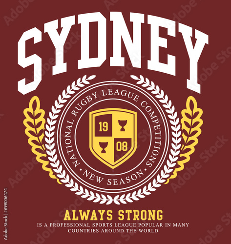 varsity typography vector illustration, for t-shirt graphic.