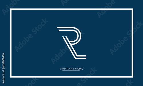 Alphabet letters RL or LR logo monogram