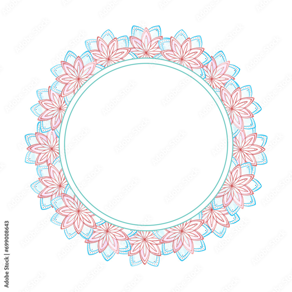 Hand drawn watercolor beautiful snow flakes wreath frame border isolated on white background. Can be used for cards, labels, banner and other printed products. Hand drawn watercolor beautiful snow flakes wreath frame border isolated on white background. Can be used for cards, labels, banner and other printed products.