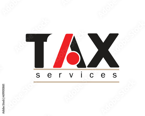 Letter TAX Logo Icon Design Creative Vector illustration.Tax logo design vector template,logo for 'TAX' company business photo