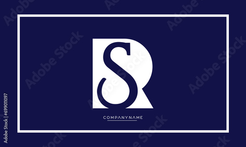 RS or SR Alphabet letters logo monogram photo