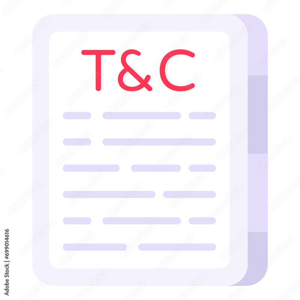 An icon design of terms and conditions
An icon design of terms and conditions