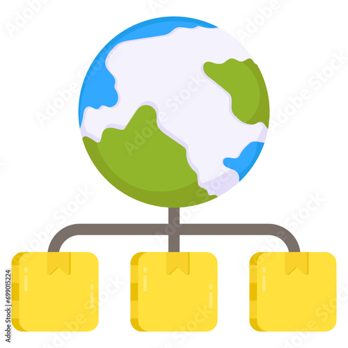 A perfect design icon of global delivery

