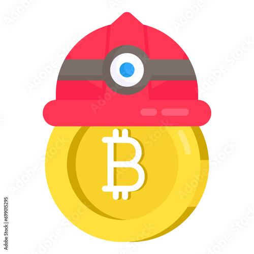 Trendy vector design of bitcoin mining  

