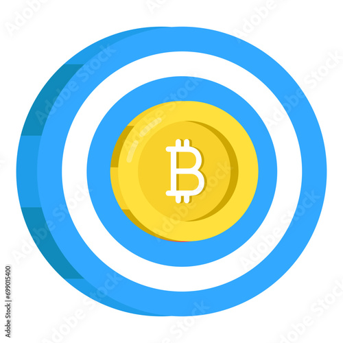 An icon design of bitcoin

