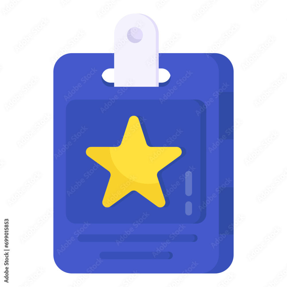 A flat design icon of id card
A flat design icon of id card
