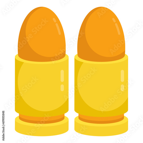 Trendy vector design of bullets

