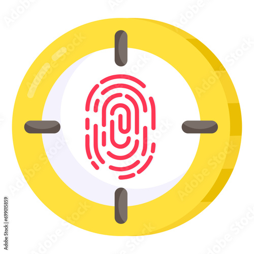 Trendy design icon of fingerprint scan 

