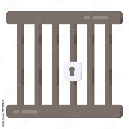 A unique design icon of jail

