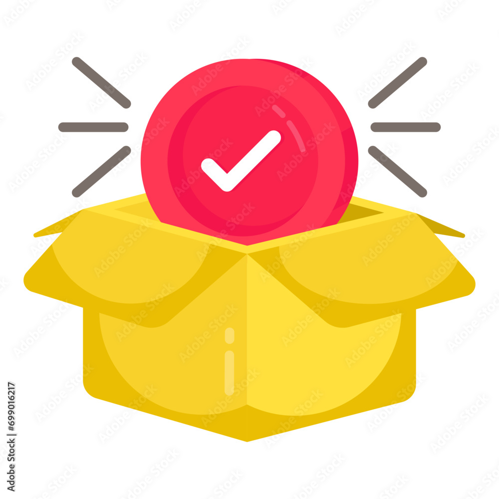 Trendy design icon of verified package
Trendy design icon of verified package