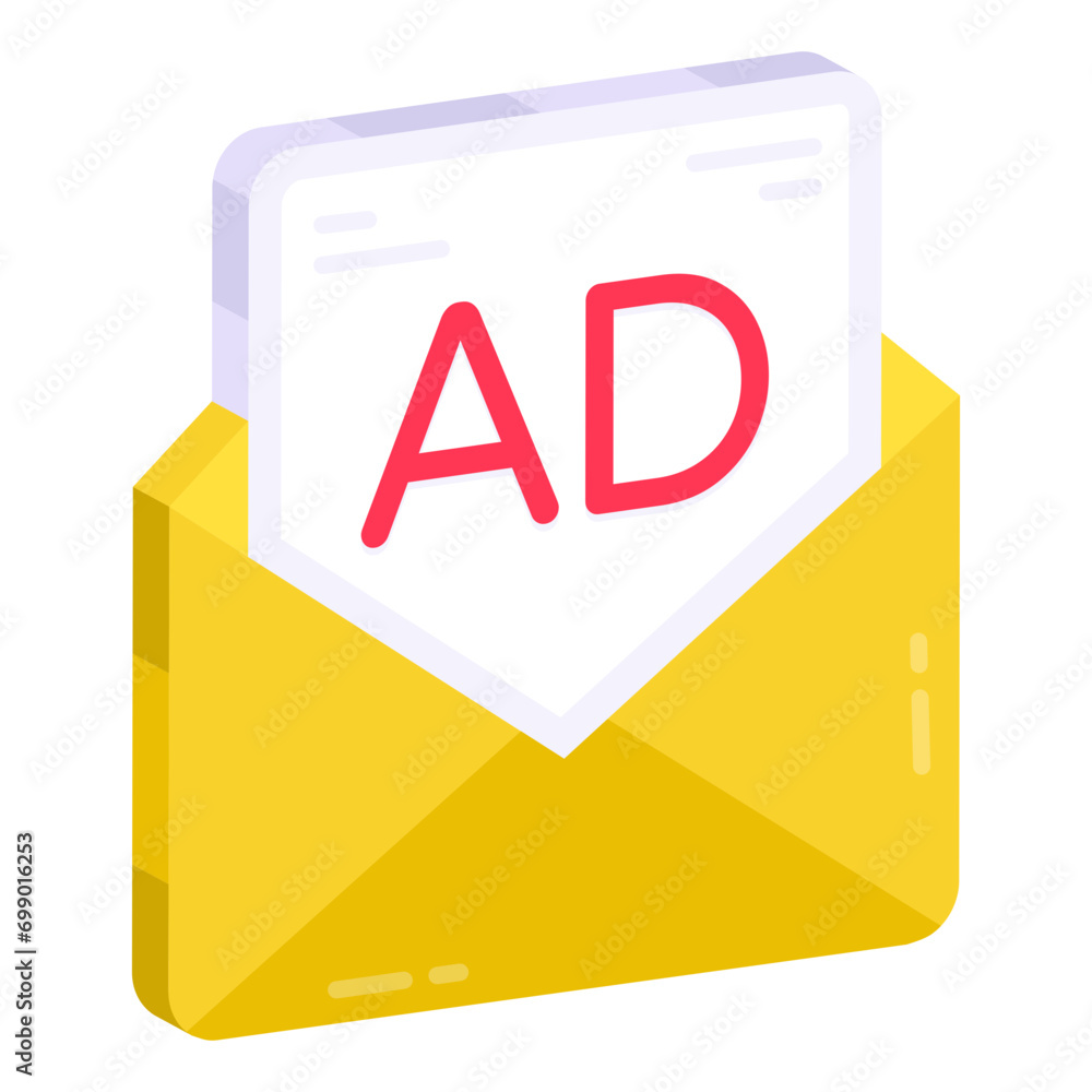 Trendy design icon of ad mail
Trendy design icon of ad mail