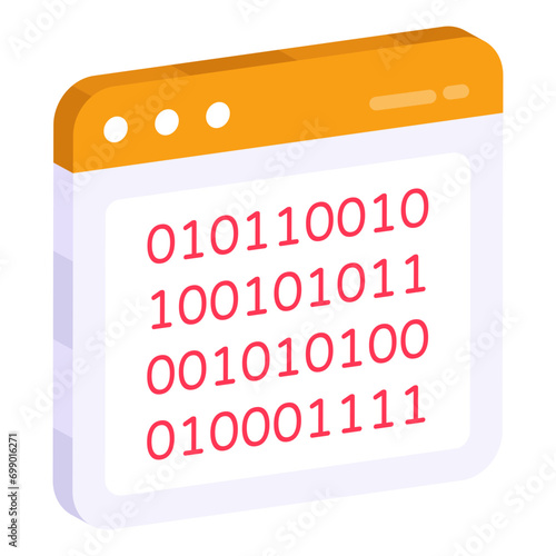 An icon design of binary code 

