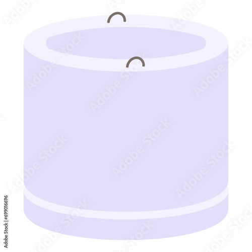 Conceptual flat design icon of cement block


