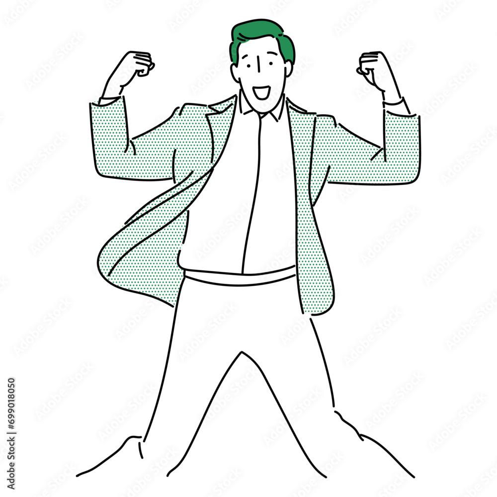Obraz premium Business man, businessperson or employee staff people cartoon. Company professional minimalist illustration vector