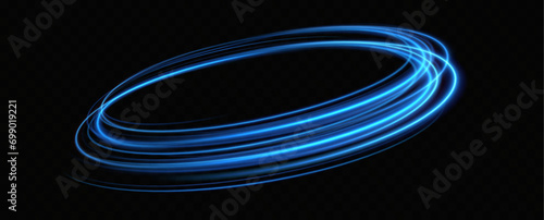 
Blue neon ring. Glowing circle. Glow effect. Round light frame. abstract light lines of movement and speedAbstract light lines of movement and speed. light blue ellipse.