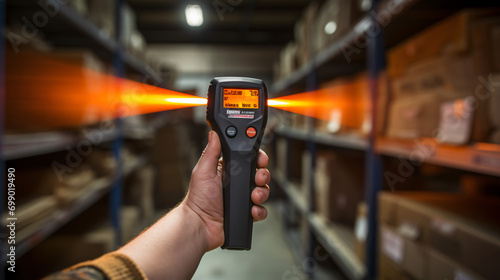 Infrared laser thermometer photo