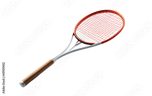 Badminton Racket and Shuttlecock in 8K On Transparent Background.