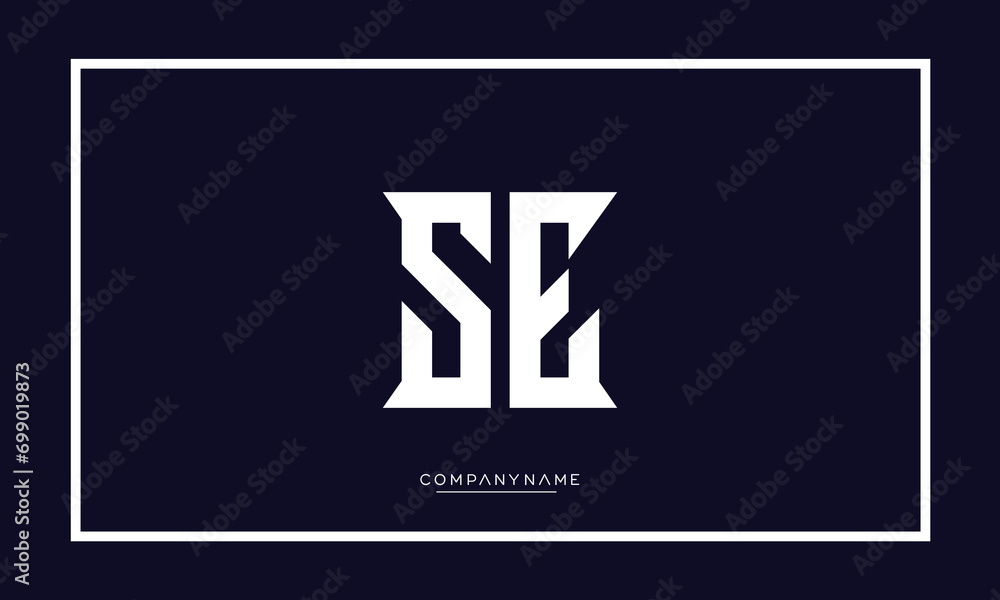 SE or ES Alphabet letters logo monogram SE or ES Alphabet letters logo monogram