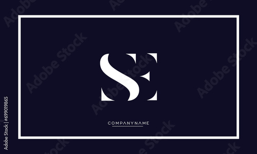 SE or ES Alphabet letters logo monogram photo