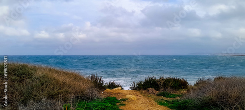 Stormy weather in Saint Paul's Bay. Malta after season. photo