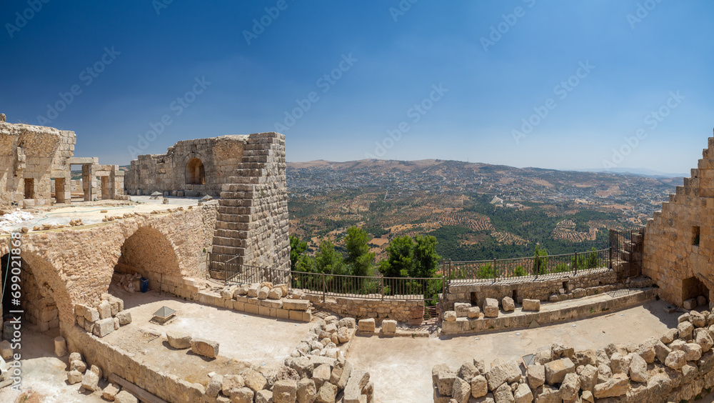 Ajlun city and castle, north of Amman, Jordan, Middle East
