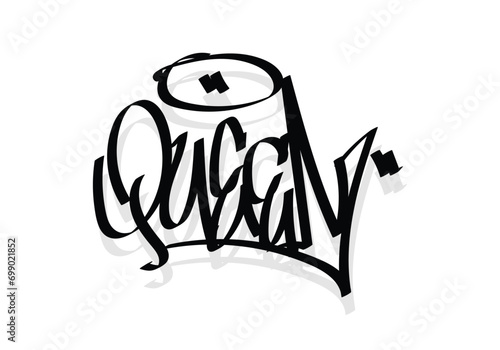 QUEEN word graffiti tag style
