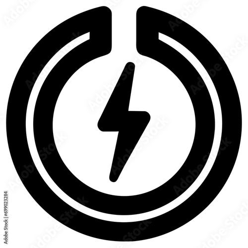 A power-up symbol vektor icon illustation