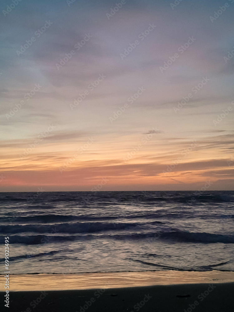 Amazing sunset over sea in Golden Bay Malta. Amazing sunset over sea in Golden Bay Malta.