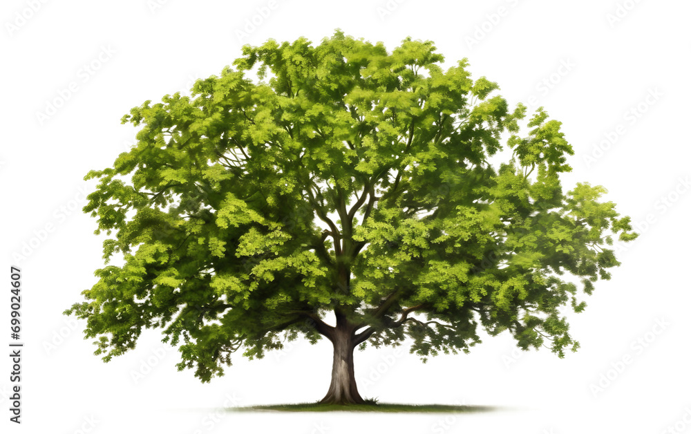 A Verdant Canopy of Serenity Tree Isolated on Transparent Background PNG.