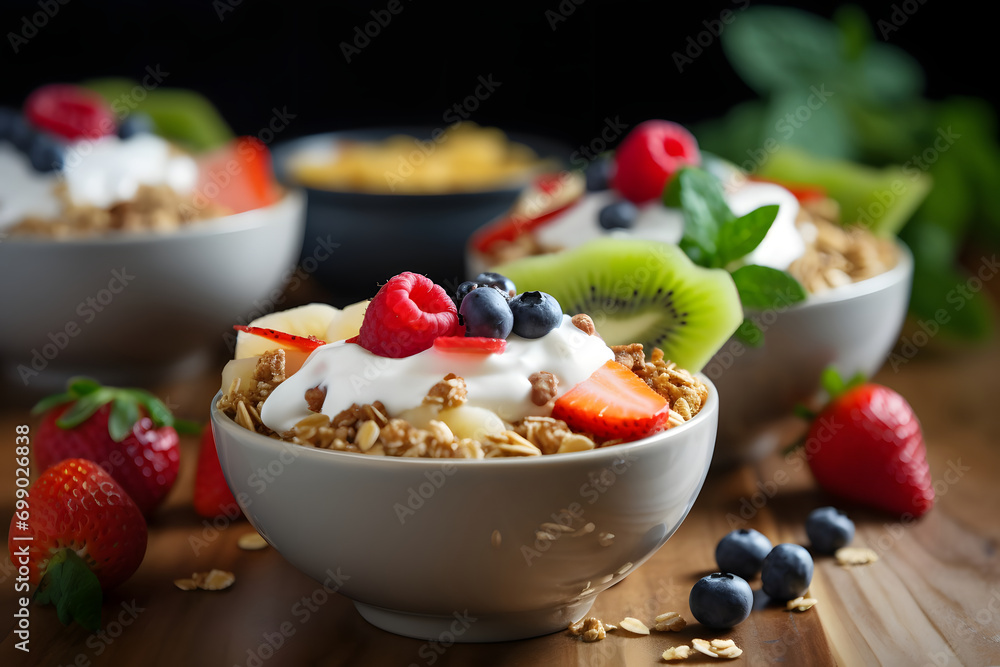 muesli with berries. muesli with berries.