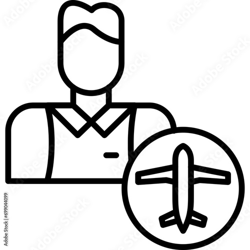 Flight Attendant Icon