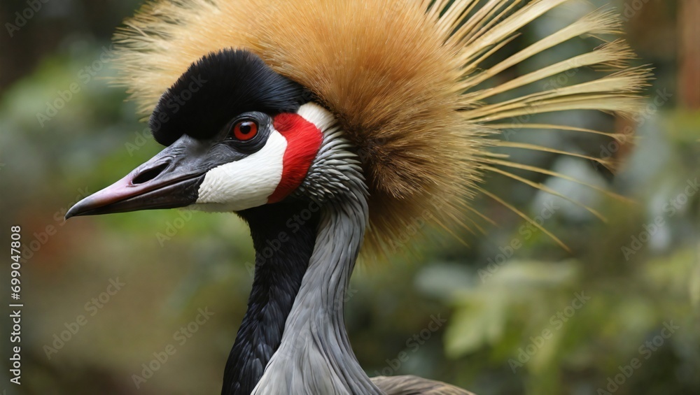 Fototapeta premium grey crowned crane