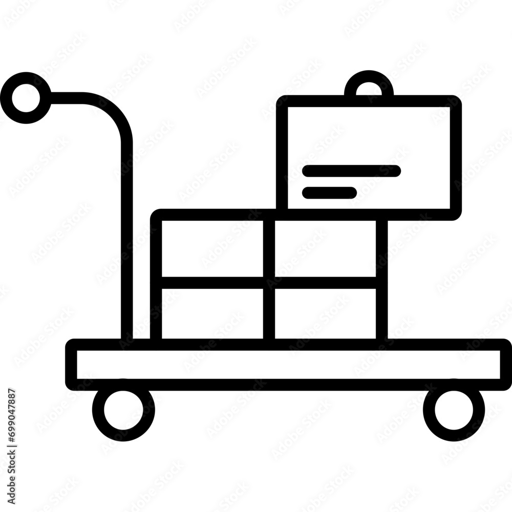 Airport Cart Icon Airport Cart Icon