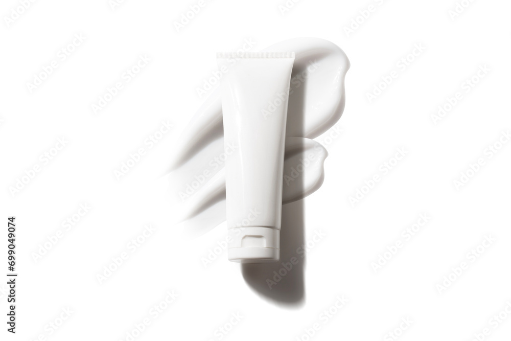 facial or body lotion cream with tube bottle product package of medical skincare, mockup for branding facial or body lotion cream with tube bottle product package of medical skincare, mockup for branding