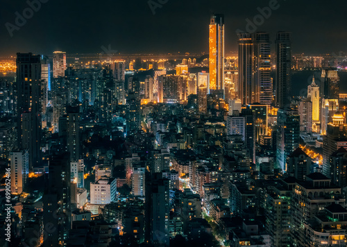 xiamen city night skyline photo