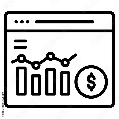 Financial Dashboard Icon Element For Design