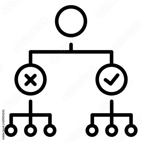 Decision Tree Icon Element For Design