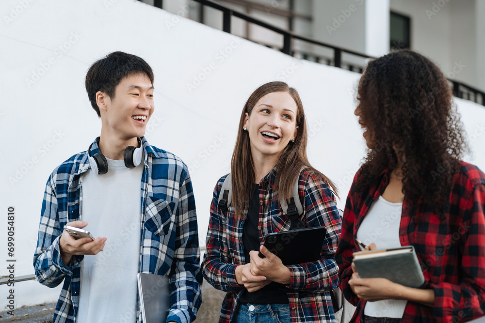 students joining study book, smiling with laptop computer tablet at high school university, college, vacation, summer vacation. students joining study book, smiling with laptop computer tablet at high school university, college, vacation, summer vacation.