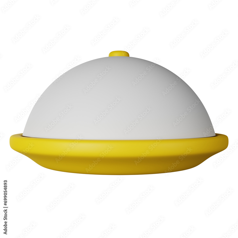 Fototapeta premium Food Tray 3D Icon Illustration