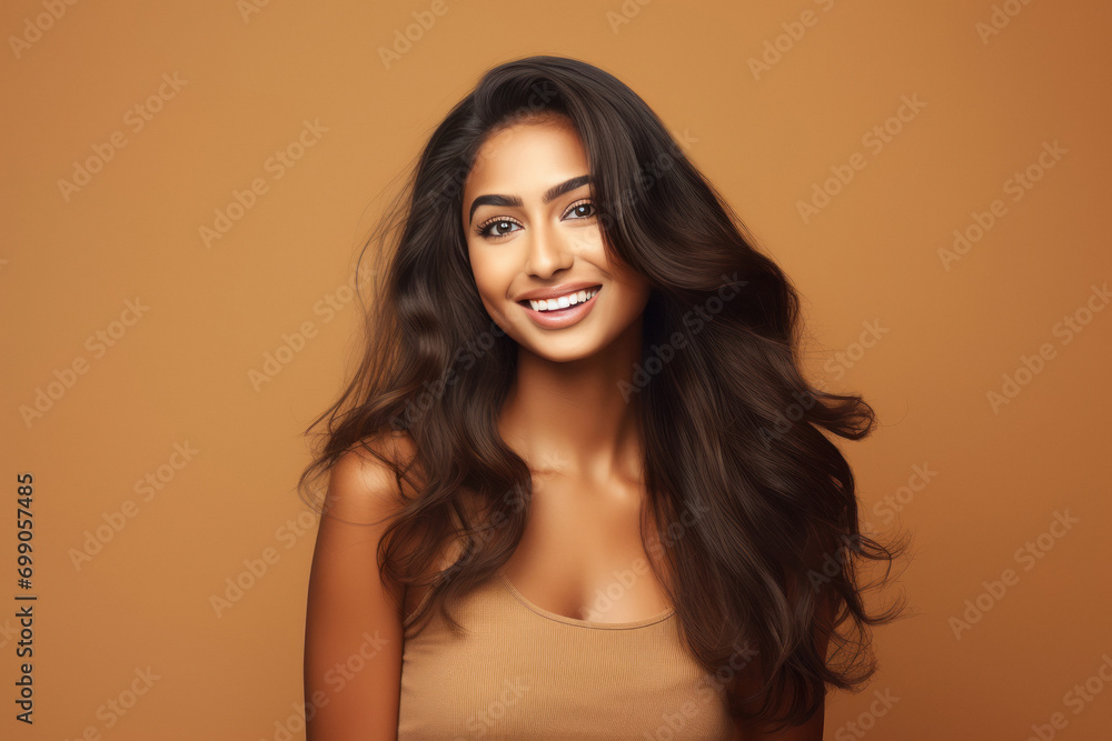 Beautiful indian woman with shiny hair Beautiful indian woman with shiny hair