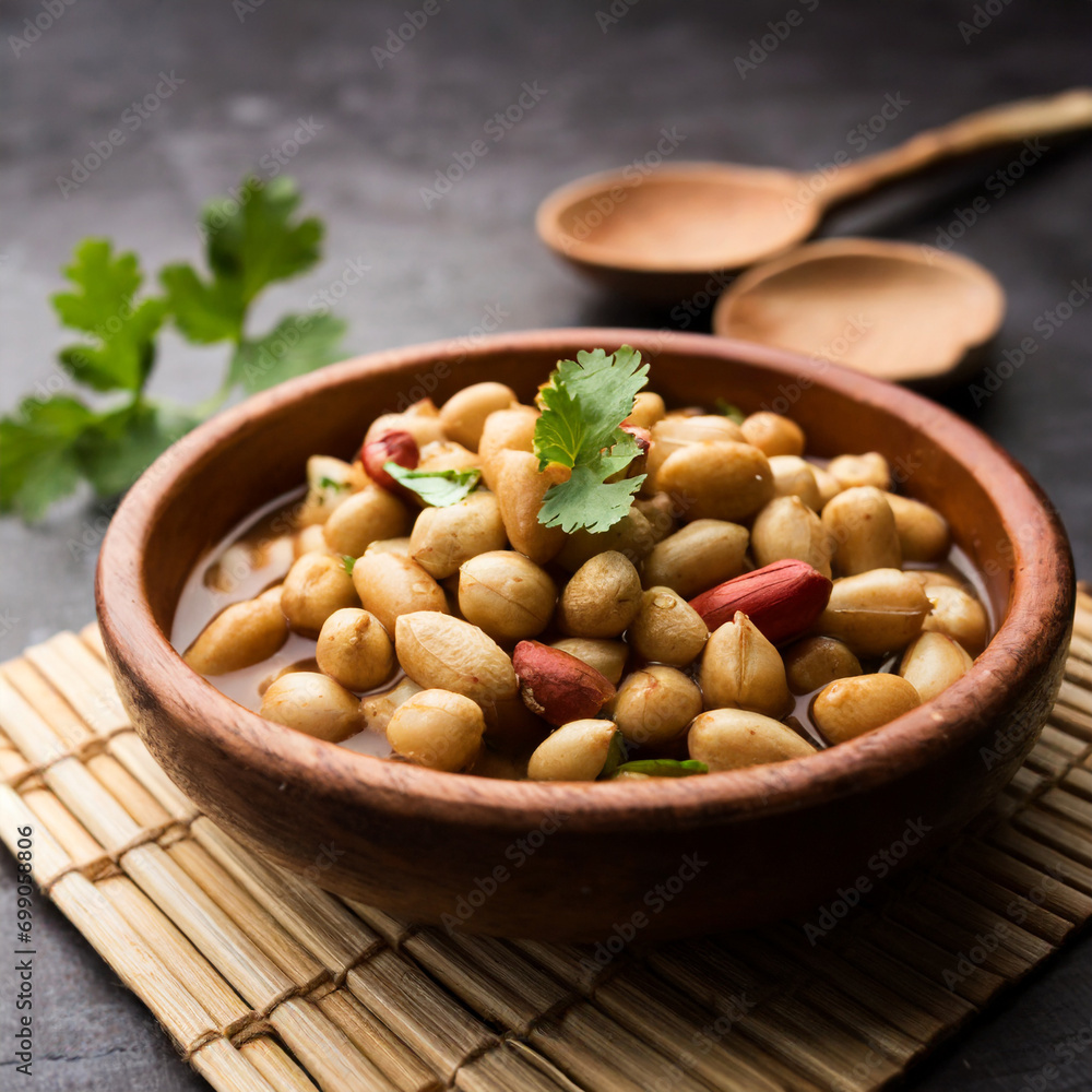boiled peanut chaat or chatpata sing dana or shengdana or mungfali boiled peanut chaat or chatpata sing dana or shengdana or mungfali