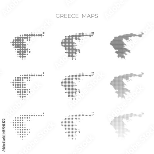 greece dotted map styles