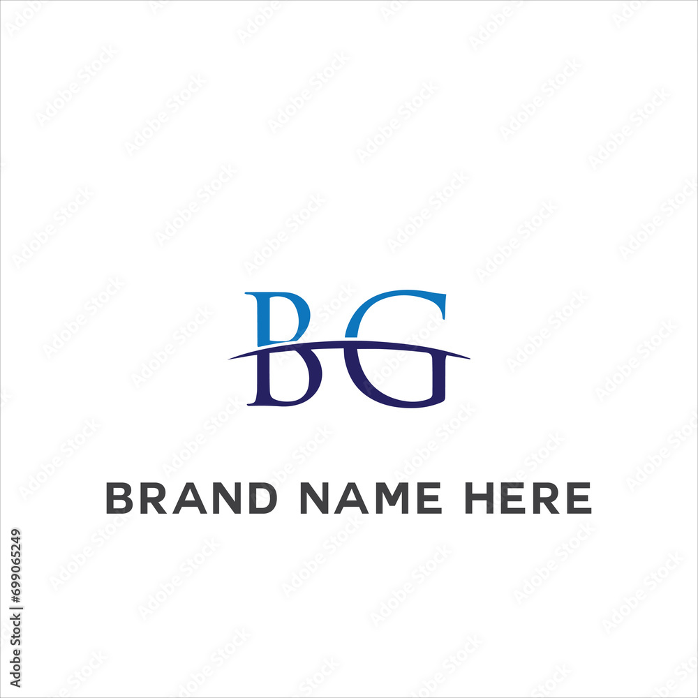 BG logo. B G design. White BG letter. BG, B G letter logo design. Initial letter BG linked circle uppercase monogram logo. B G letter logo vector design.	

