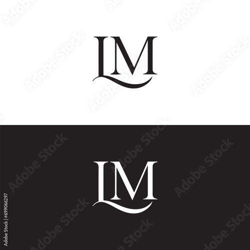 LM logo. L M design. White LM letter. LM, L M letter logo design. Initial letter LM linked circle uppercase monogram logo. L M letter logo vector design.	
 photo