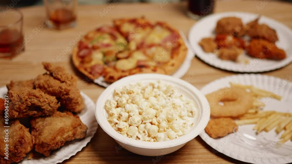 Close up of foods and dinks for celebrate the party with friends. Happy and joyful in holiday weekend and festival. Close up of foods and dinks for celebrate the party with friends. Happy and joyful in holiday weekend and festival.